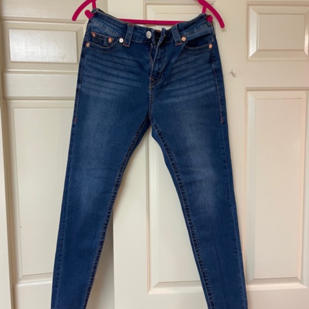 True Religion Jennie Curvy Mid Rise Skinny, size 32